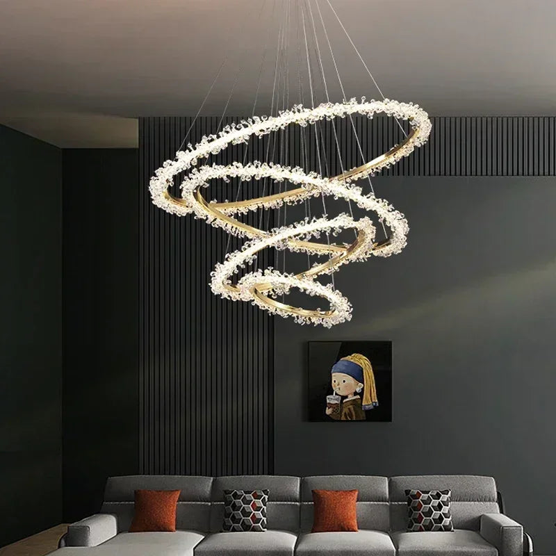 DecorBites™ Crystal Pendant Chandelier Modern Luxury Interior Decoration Lighting