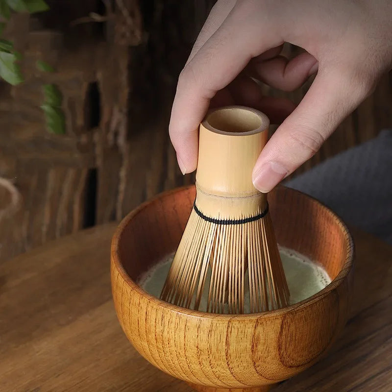 DecorBites™ Japanese Bamboo Tea Ceremony Set Matcha Whisk Brush Grinder Tools