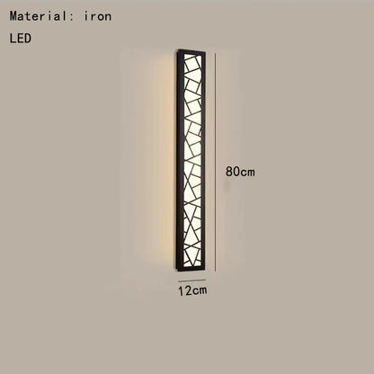 DecorBites™ LED Rectangle Wall Lamp Warm Light 3000K for Parlor Room Stairs Sconce Black
