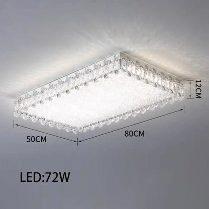DecorBites™ Crystal LED Ceiling Chandelier: Modern Dimmable Lighting Fixture for Stylish Home Decor