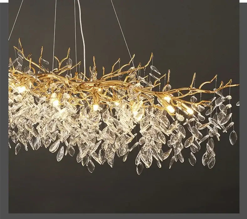 DecorBites™ Luxury Crystal Chandelier with LED Lights