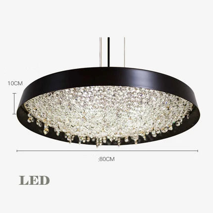DecorBites™ Clear Crystal Pendant Light Chandelier for Living Room & Bedroom