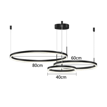 Lámpara colgante DecorBites™ Gold Ring, lámpara de techo LED circular de acrílico