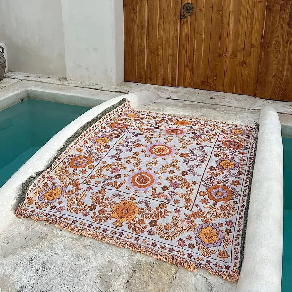 DecorBites™ Bohemian Floral Leisure Blanket