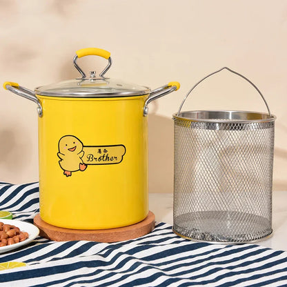Decorbites™ Fritteuse mit Ölfilter und Deckel: Perfekt für gebratenes Hähnchen, Pommes frites – Küchenelementar
