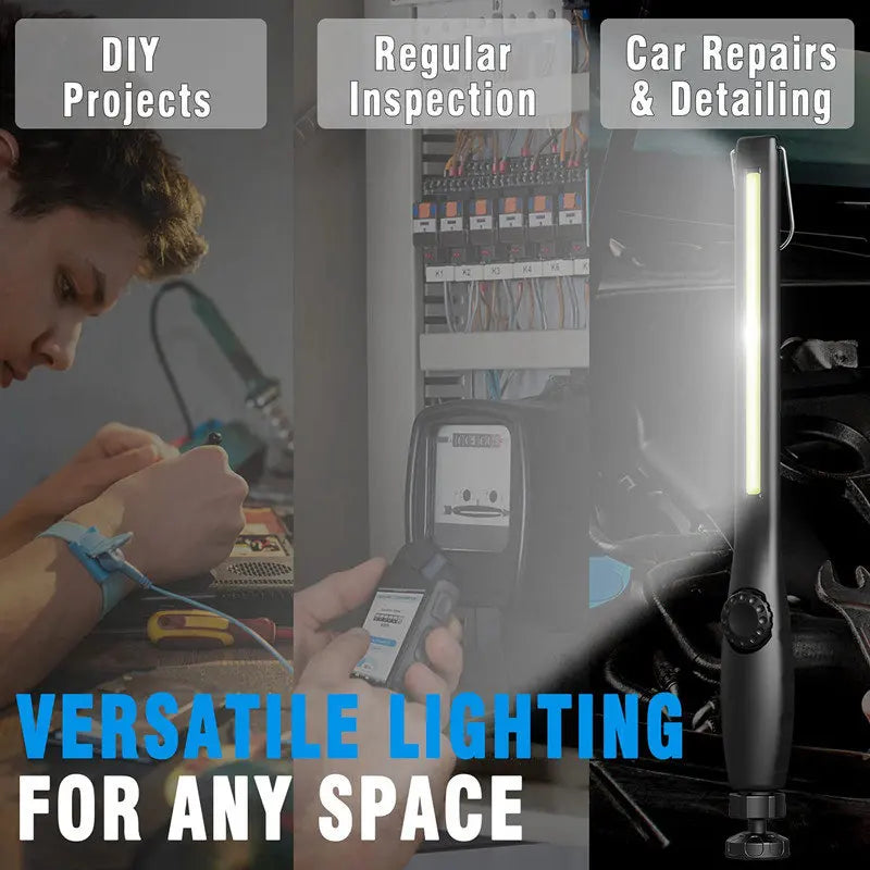 DecorBites™ COB LED Nightlight Work Light 3000AmAh Dimmable Inspection Lamp for Home Garage