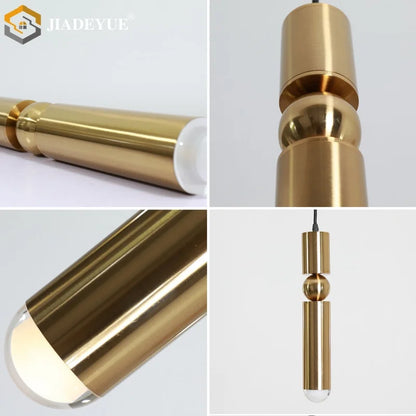 DecorBites™ Golden LED Chandelier for Modern Minimalist Living Room, Bedroom, Dining Room