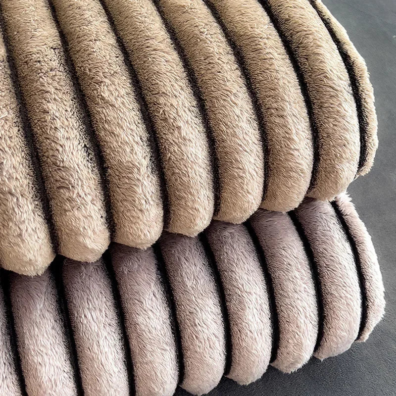 DecorBites™ Dark Faux Rabbit Plush Blanket: Super Soft Comforter for Office Napping and Bed