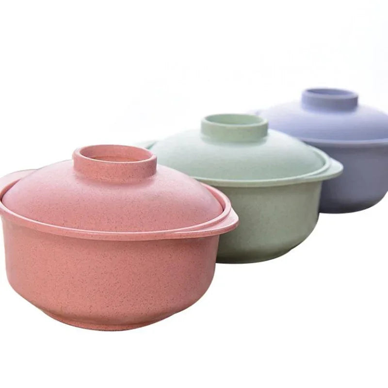 Decorbites™ Japanischer Stil Instant-Nudel-Reis-Schüssel mit Deckel – Gesundes Geschirr