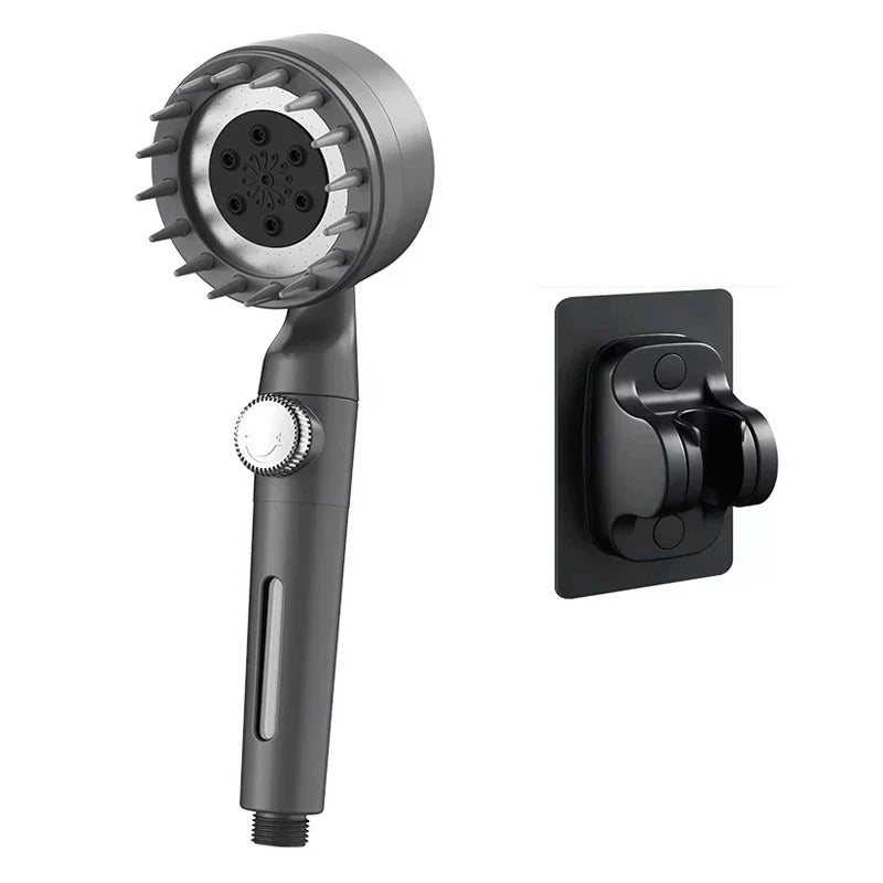 رأس دش DecorBites™ عالي الضغط قابل للتعديل مع 3 أوضاع وقاعدة خرطوم