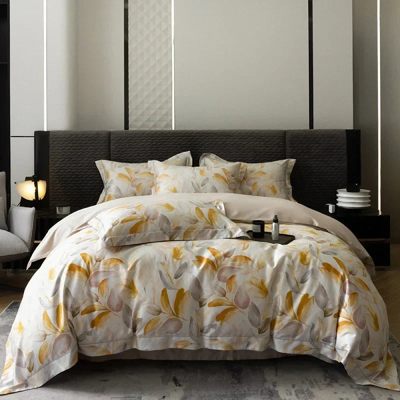 DecorBites™ Egyptian Cotton Bedding Set - Queen King Full Size Duvet Cover Sheet Pillowcase