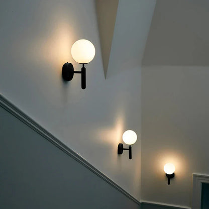 ديكور بايتس™ - مصابيح حائط على شكل كرة زجاجية لديكور غرفة النوم وغرفة المعيشة