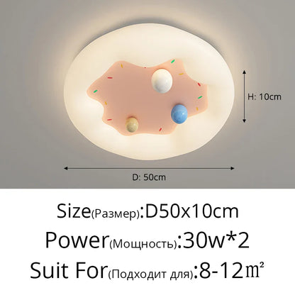 ديكوربايتس™ - ثريا غرفة الأطفال مع جهاز تحكم عن بعد وإضاءة سقف قابلة للتعتيم