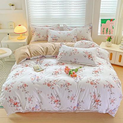 Juego de cama DecorBites™ Cozy Cotton para cama doble, kit de funda nórdica para otoño e invierno