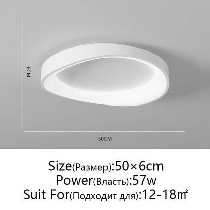 DecorBites™ LED Round Ceiling Lamp with Remote Control Dimming for Modern Indoor Lighting
