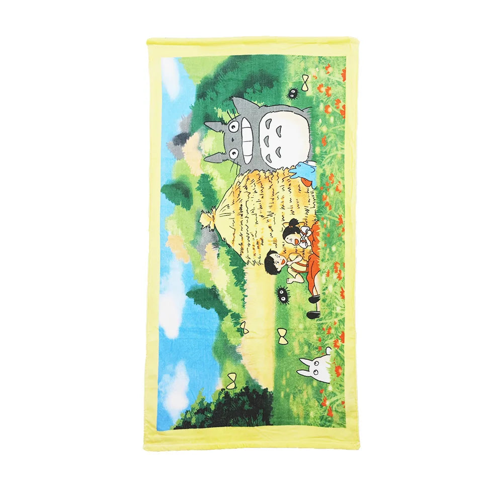 DecorBites™ Kids Cartoon Cat Bath Towel - Soft Cotton Velour Terry - 60*120 - Perfect for Bathroom and Beach