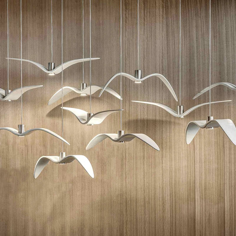 DecorBites™ LED Seagull Chandelier: Designer Decor Villa Bird Restaurant Staircase Chandelier