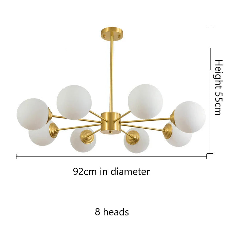 DecorBites™ Glass Ball Pendant Lights: Modern LED Hanging Lamp for Home, Restaurant, Bar, and Cafe