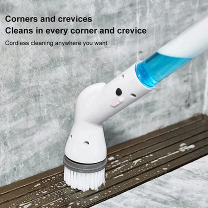 DecorBites™ Electric Spin Cleaner + 6 Brush Heads - Turbo Scrub for Kitchen, Bathroom & Floors