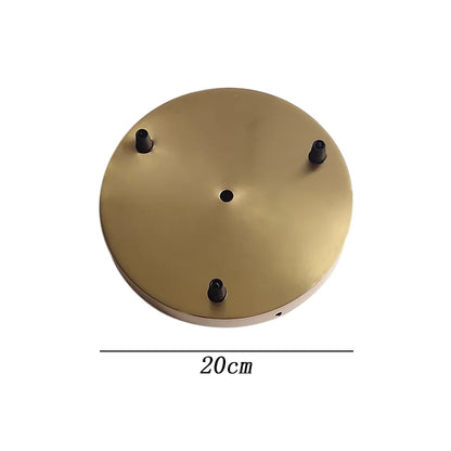 DecorBites™ Brass Ceiling Plate Iron Pendant Lamp Bases - DIY Round Chassis Kit