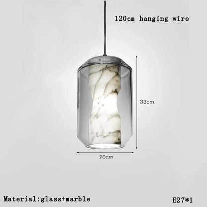 ديكوربايتس™ مصابيح معلقة من الرخام المرمري لديكور غرف الطعام والمطابخ والبار الفاخرة