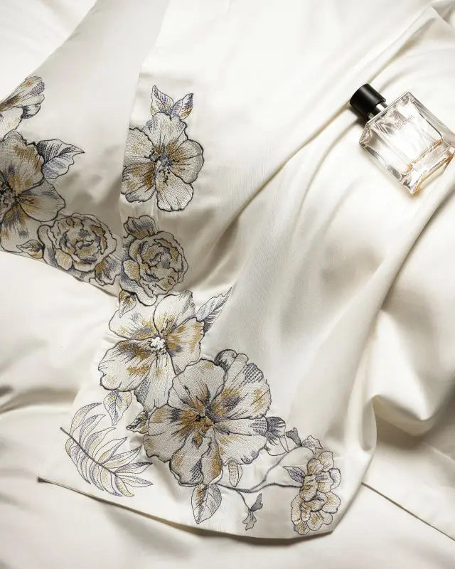 Embroidered Cotton Bedding Set 1000TC King Size