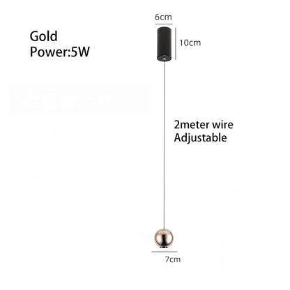 DecorBites™ LED Ball Pendant Light: Minimalist Bedroom Chandelier & Table Lamp