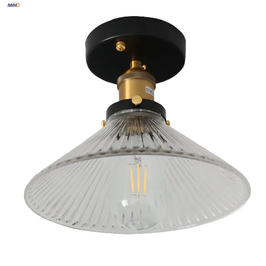 DecorBites™ Clear Glass LED Ceiling Lamp Copper Socket Modern Nordic Style Lighting