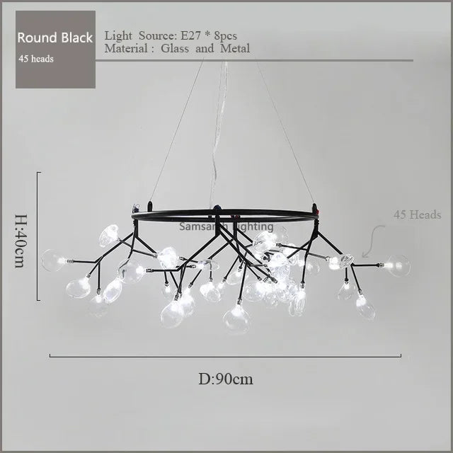 Lámpara de araña LED Nordic Firefly 2024 DecorBites™ - Ideal para sala de estar, dormitorio y comedor