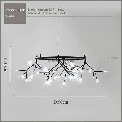 Lámpara de araña LED Nordic Firefly 2024 DecorBites™ - Ideal para sala de estar, dormitorio y comedor