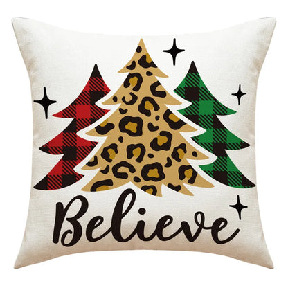 DecorBites™ Christmas Pillowcase: Santa Claus Snowman Print for Living Room Sofa Decor