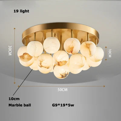 DecorBites™ LED Marble Balls Chandelier for Dinning Room