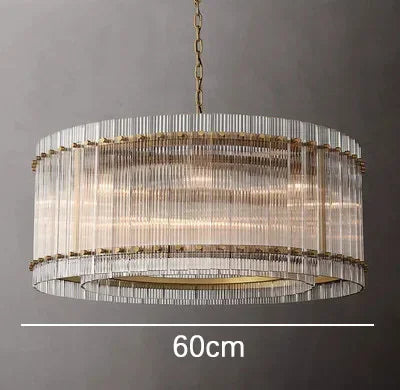 DecorBites™ Gold Double Layer Ring Crystal Pendant Light for Bedroom Dining Living Room