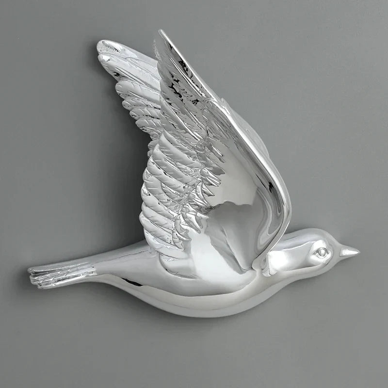 DecorBites™ Estatua de pájaro 3D de resina para decoración de pared en habitación infantil - Figura decorativa de animal