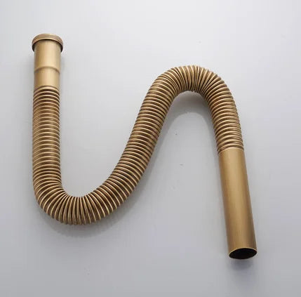 DecorBites™ Brass Pop Up Drain for Bathroom Lavatory Sink - Water Drainer