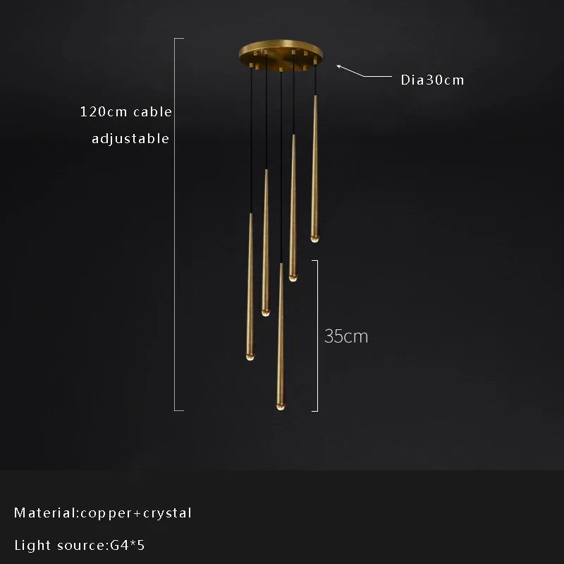 Lámpara de techo DecorBites™ con forma de gota de agua de cristal para una decoración clásica de sala de estar.