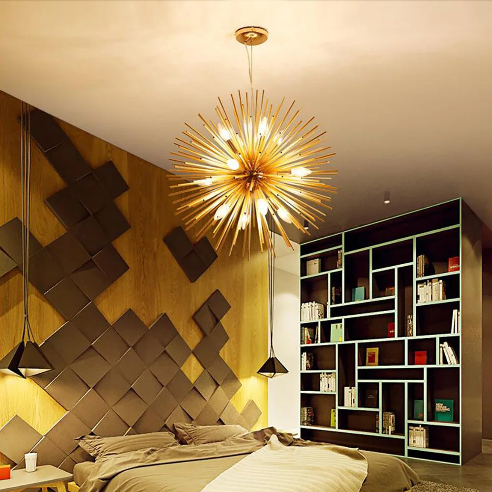 DecorBites™ Golden Ball Pendant Lamp for Home and Office décor