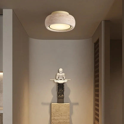 DecorBites™ LED Yellow Travertine Flush Mount Ceiling Light Fixtures