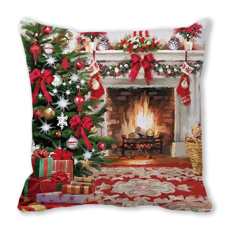DecorBites™ Christmas Short Plush Pillowcase 45x45cm Home Decor