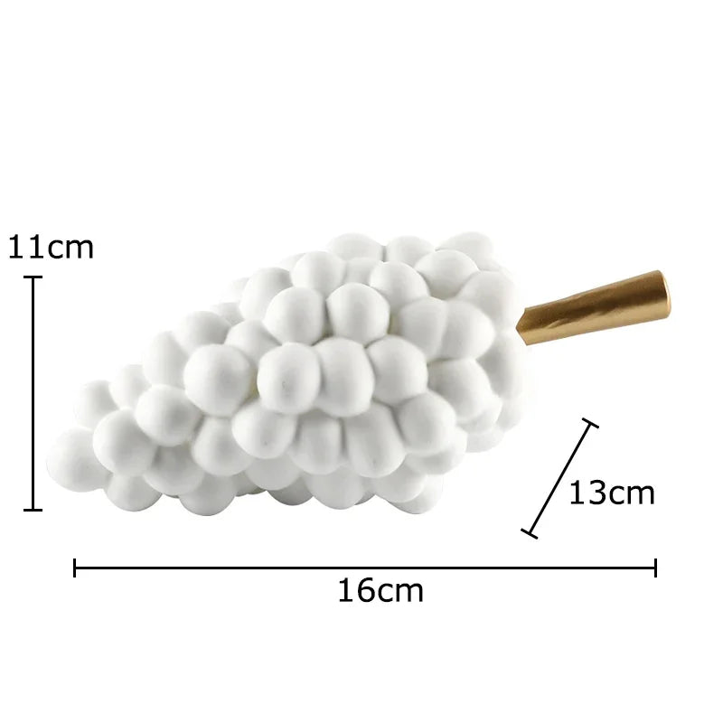 Adorno de escritorio DecorBites™: Figura de uva en brocheta, artesanía, estatua de frutas.