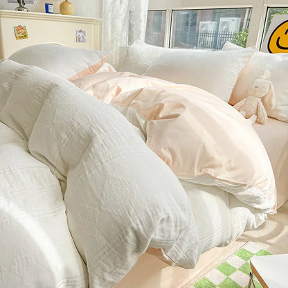 طقم سرير DecorBites™ قطني بثلاث طبقات، مكون من 3 قطع - ناعم، قابل للتهوية، ومريح