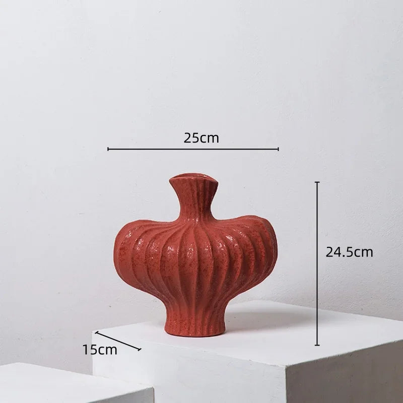 Jarrón Heteróforo con Flecos DecorBites™ - Adorno floral de porcelana hecho a mano