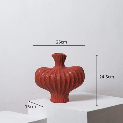 Jarrón Heteróforo con Flecos DecorBites™ - Adorno floral de porcelana hecho a mano