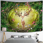 Decobites Elk Tapestry Wall Hanging Mystical Starry Sky Home Decor