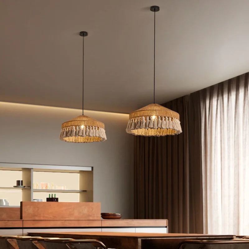 Hemp Rope Pendant Light Nordic D60cm Design