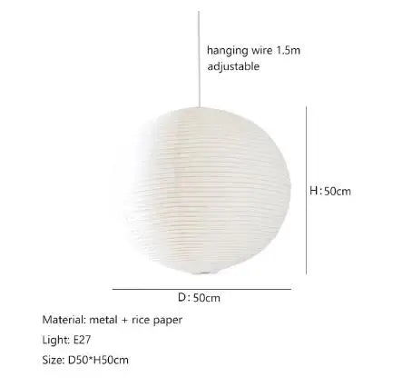 ديكوربايتس™ - مصابيح أكاري المعلقة من ورق الأرز - مصباح LED معلق منسوج يدويًا للديكور المنزلي
