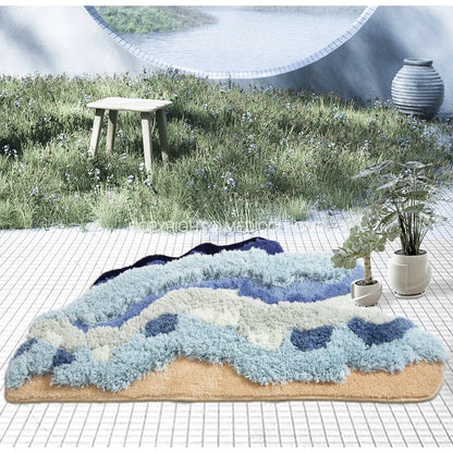 DecorBites™ Boho Chic Mossy Rug: Ultra Soft Hand Tufted Area Carpet for Nordic Bedroom