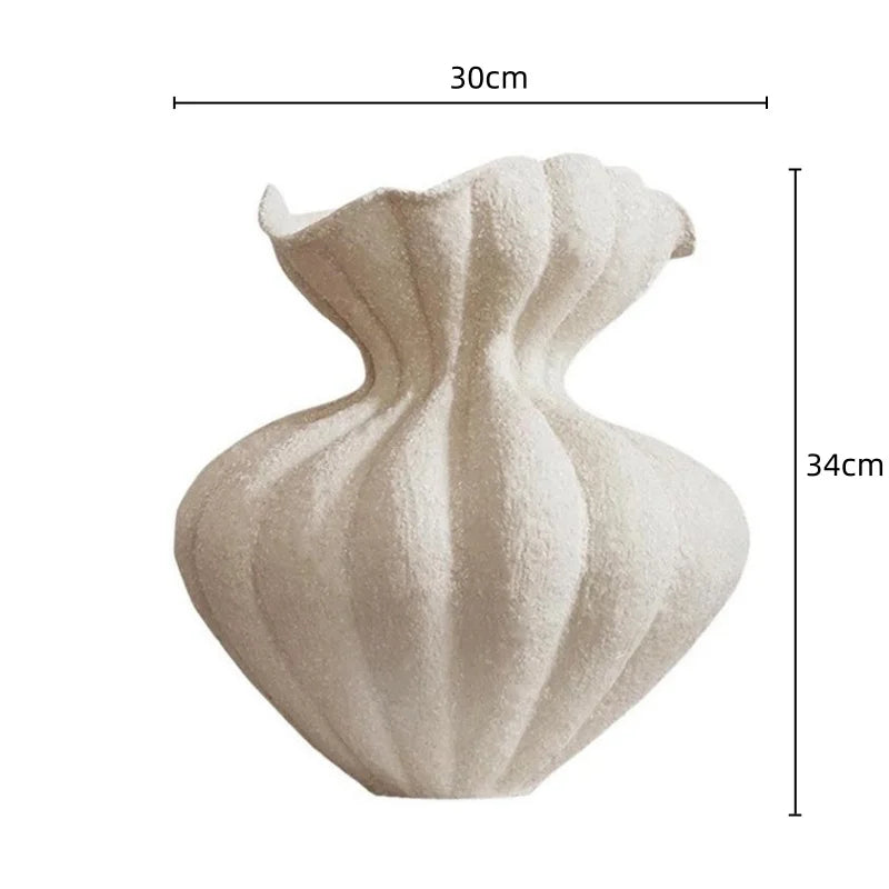 DecorBites™ Lace Ceramic Vase for Home Decor Bouquets and Arrangements