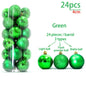 24/36pcs Christmas Balls Decoration Christmas Pine Tree Ornament Red Navy Blue Ball Ornament Xmas Hanging Tree Pendants Navidad