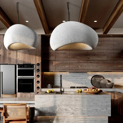 Handmade Wabi Sabi Resin Pendant Light